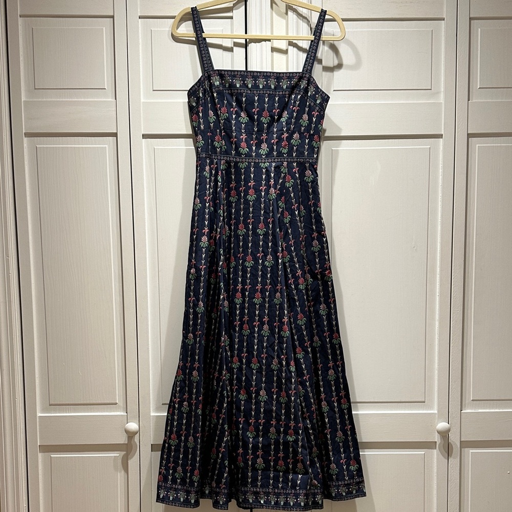 Hill House Navy Floral Midi Dress